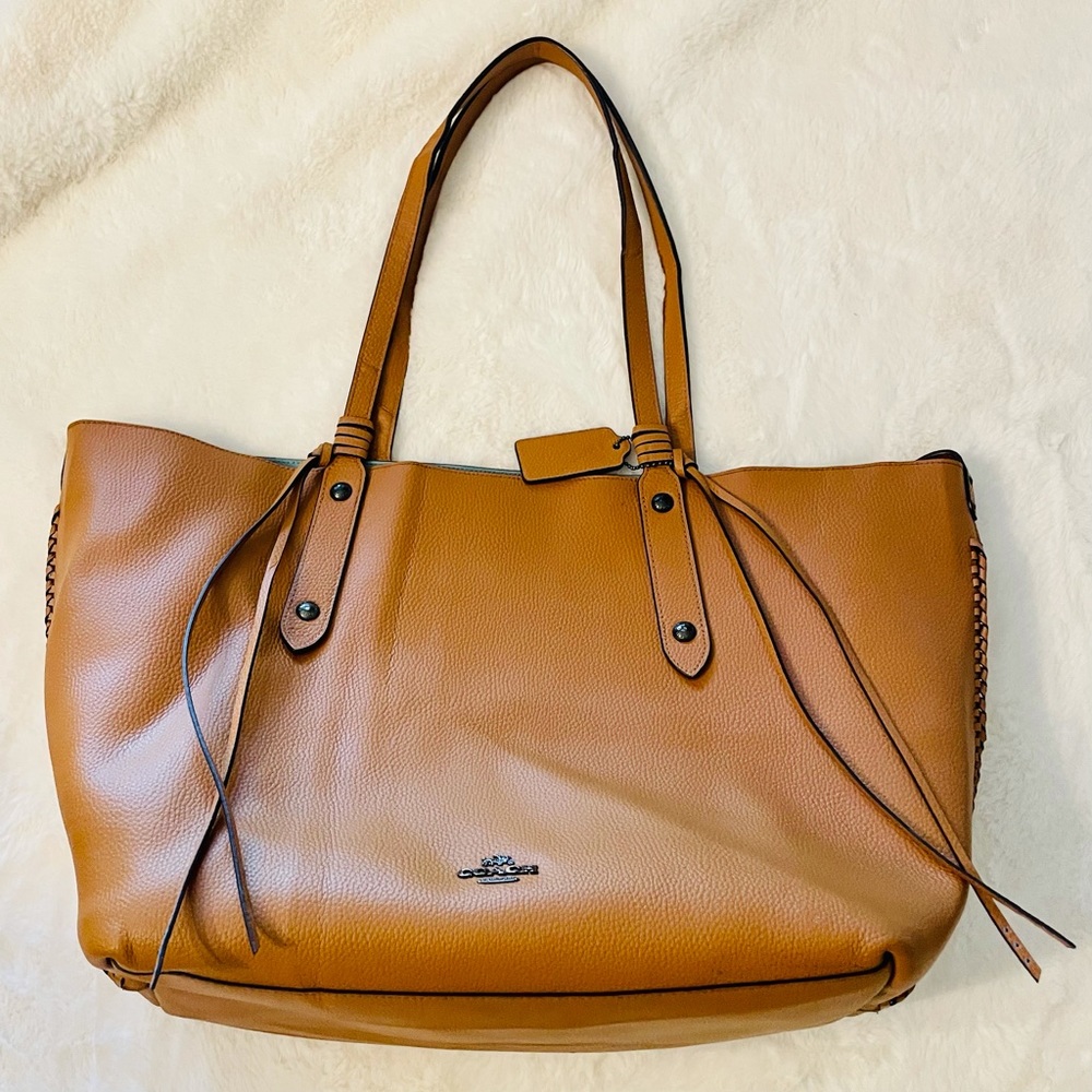 Coach large market tote with whiplash